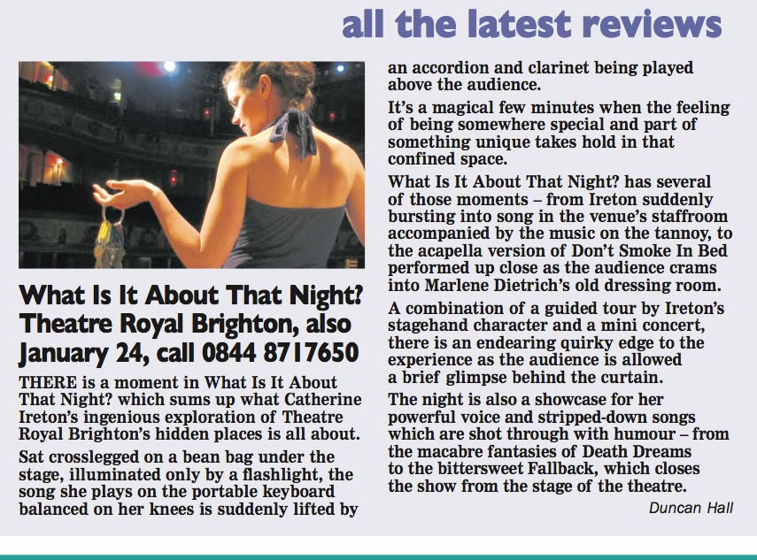 What is it about that night? — Brighton Argus review